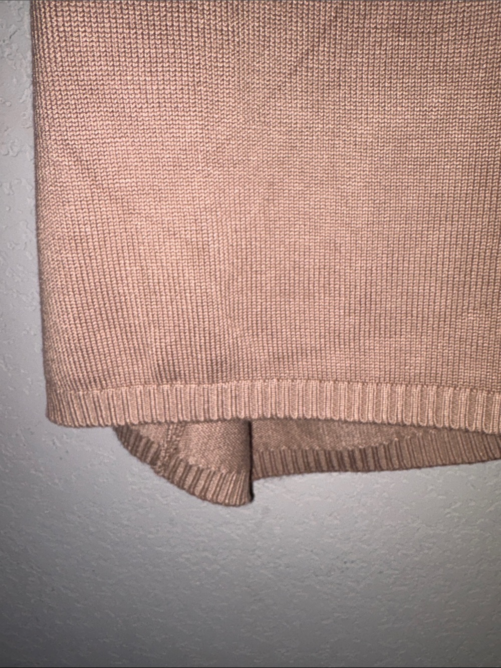 Off-the-Shoulder Women's Sweater in Light Taupe - Picture 5 of 7